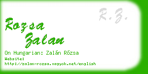 rozsa zalan business card