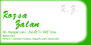 rozsa zalan business card